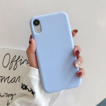 Load image into Gallery viewer, Ultra Thin Slim Fit Soft Grip Anti-Scratch Protective Cover Thicker Candy Phone Case for iPhone Soft Silicon Back Phone Cover for iPhone 12 13 Pro Max iphone Case