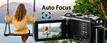 Load image into Gallery viewer, NBD 4K HD&48MP Camcorder Video Camera With Wi-Fi & App Control,Video Recorder with 3X Battery Life, 16X Zoom, 270° IPS Screen