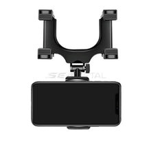 Load image into Gallery viewer, SEAMETAL Rearview Mirror Phone Holder for Car Free Rotation Adjustment Phone Mount Stable Gripper Smartphone Navigation Bracket