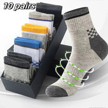 Load image into Gallery viewer, 10PCS Men’s Mid-Calf Cotton Socks – Solid Color, Versatile for All Seasons
