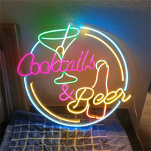 Load image into Gallery viewer, Neon sign custom Can Personalized RGB Neon Sign For Wedding Wall Decorations Birthday Bar Party Name Neon Signs Business Logo