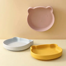 Load image into Gallery viewer, Silicone Baby Suction Dining Plate Bear Shape