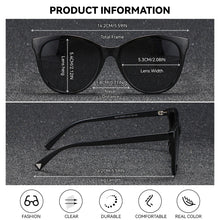 Load image into Gallery viewer, BARCUR Women’s Transparent Fashionable Cat Eye Sunglasses – Polarized UV400 Gradient Lenses for Summer Travel Party & Vacation – Comfortable Durable Best Gift Idea