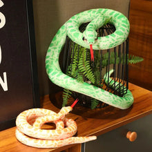 Load image into Gallery viewer, Artificial Python Plush Toy – Long Snake Soft Plush Home Decor