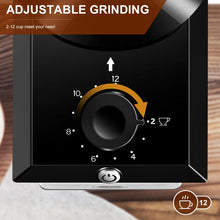 Load image into Gallery viewer, Automatic Burr Mill Coffee Grinder Electric Coffee Bean Grinding With 28 Adjustable Gears for Espresso French Press Drip Coffee