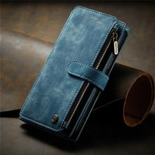 Load image into Gallery viewer, Vintage Card Holder Leather Wallet Case for iPhone 11 12 13 14 Pro Max Mini XR XS Max 8 7 6s Plus SE Storage Pocket Cover Flip Case PU Leather Protective Case With Magnetic Closure