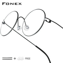 Load image into Gallery viewer, FONEX Screwless Round Eyeglasses – Titanium Alloy Frame for Men & Women