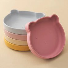 Load image into Gallery viewer, Silicone Baby Suction Dining Plate Bear Shape