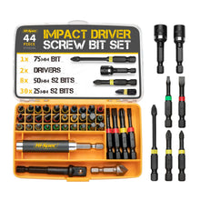 Load image into Gallery viewer, Hi-Spec Premium 44pc Impact Driver Drill Bit S2 Screwdriver Bits Set Power Tool Acessories Home Appliances Repair Hand Tools Kit