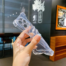 Load image into Gallery viewer, Transparent Card Slot Holder Case for iPhone 13 11 12 14 Pro Max Mini Clear Shockproof Soft Wallet Cover Clear Phone Case with Card Holder Slim Protective Soft Shock Absorbing Case with Card Holder