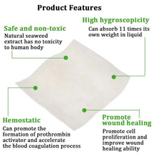 Load image into Gallery viewer, 1Pc Alginate Medical Dressing Wound Dressing Sterile Hemostatic Thin Healing Pad Hydrocolloid Adhesive Patch