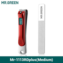 Load image into Gallery viewer, MR.GREEN Stainless Steel Nail Clippers with Nail File