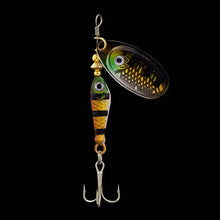 Load image into Gallery viewer, Rotating Metal Spinner Fishing Lure 9.1g 7cm – Sequin Hard Bait with Treble Hook for Bass, Pike, Carp & Trout