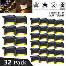 Load image into Gallery viewer, Warm White LED Solar Step Lamp β Waterproof Outdoor Garden & Stair Lights