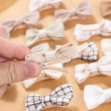 Load image into Gallery viewer, 10Pcs Mini Hair Bows Clips for Baby Girls Cute Plaid Hairpins