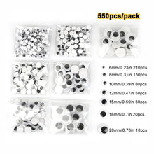 Load image into Gallery viewer, Self-Adhesive Googly Wiggle Eyes - 100/200/550pcs for DIY Crafts & Handmade Toys