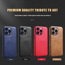 Load image into Gallery viewer, Luxury PU leather Phone Case For iPhone 14 13 Pro Max 12Pro 11Pro Max 13 12 Pro XS MAX XR X SE 7 8 plus Fashion Back Cover Leather Back Case for iPhone 14 Pro Shockproof Cover for iPhone