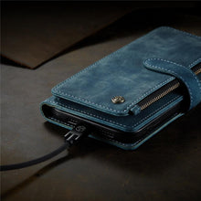 Load image into Gallery viewer, Vintage Card Holder Leather Wallet Case for iPhone 11 12 13 14 Pro Max Mini XR XS Max 8 7 6s Plus SE Storage Pocket Cover Flip Case PU Leather Protective Case With Magnetic Closure