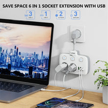 Load image into Gallery viewer, LDNIO Power Strip Adapter for Europlug 4 USB Output Electrical Socket With Extension Cable Surge Protector Home Plug SE2435