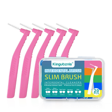 Load image into Gallery viewer, Interdental Brush 20-Pack - Soft Mini Brushes with Dust Cover for Orthodontic and Dental Cleaning