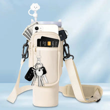 Load image into Gallery viewer, 40oz Neoprene Water Bottle Carrier Bag For Stanley Quencher Cup Sleeve Adjustable Shoulder Strap Non-slip Insulated Mug Cover