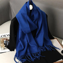 Load image into Gallery viewer, 62-Color Winter Cashmere Scarf – Warm Tassel Pashmina Wrap for Women