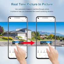 Load image into Gallery viewer, Outdoor 4K 8MP 180° Wide View Angle Wifi Camera Dual Lens Waterproof Panoramic IP Human Detection Home Security CCTV Camera