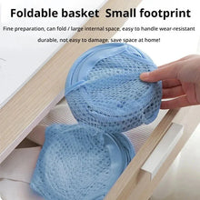 Load image into Gallery viewer, Folding Laundry Storage Basket – Mesh Household Clothes & Toy Organizer