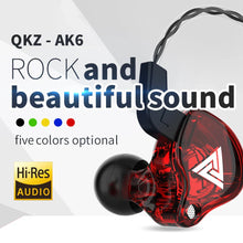 Load image into Gallery viewer, 3.5mm Cable Wired Earphones QKZ AK6 HiFi Sound Quality Earphone With Wire Gaming Headset Gamer Headphones Bass Cheap Sale Earbud