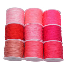 Load image into Gallery viewer, 50 Yards 0.8mm Braided Nylon Cord – Durable Satin String for Jewelry Making, Beading, Macrame, Chinese Knot & DIY Crafts