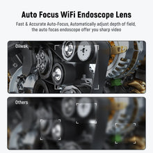 Load image into Gallery viewer, Oiiwak WiFi Endoscope Camera 5MP Auto Focus Wireless Borescope 1944P 14mm Pipe Sewer Plumbing Snake Camera Mini Camera
