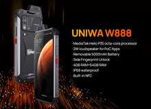 Load image into Gallery viewer, UNIWA W888 ATEX Explosion IP68 Rugged Andriod 11 Smartphone Octa Core 4GB+64GB 6.3Inch HD/FHD Screen 4G Mobile Phone 5000mAh NFC