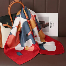 Load image into Gallery viewer, Luxury Satin Silk Square Scarf – Shawl, Hijab & Fashion Wrap 2023