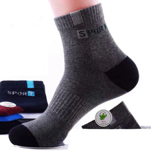 Load image into Gallery viewer, 10PCS Men’s Mid-Calf Cotton Socks – Solid Color, Versatile for All Seasons