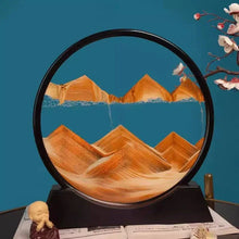 Load image into Gallery viewer, 3D Moving Sand Art Picture - Round Glass Deep Sea Sandscape Hourglass for Home & Office Decor