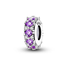 Load image into Gallery viewer, 100% 925 Sterling Silver Rainbow Zircon Butterfly Dragon Silicone Stopper Charms - Colorful Beads for DIY Bracelets, Customizable Jewelry for All Occasions