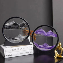 Load image into Gallery viewer, 3D Moving Sand Art Picture - Round Glass Deep Sea Sandscape Hourglass for Home & Office Decor