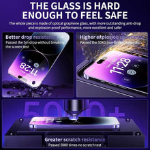 Load image into Gallery viewer, 100D Full Cover Tempered Glass For iPhone 14 11 12 13 Pro Max XR X Screen Protector On iPhone 14 Pro Max Curved Protective Glass Screen Protector Tempered Glass Military Shatterproof & Longest Durable Screen Protector For iPhone