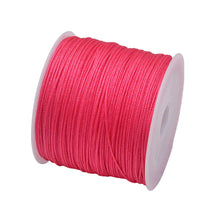 Load image into Gallery viewer, 50 Yards 0.8mm Braided Nylon Cord – Durable Satin String for Jewelry Making, Beading, Macrame, Chinese Knot & DIY Crafts