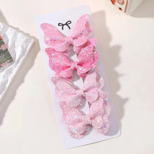 Load image into Gallery viewer, 4Pcs Candy Colored Hair Clips for Girls Cute Double-Layered Bows