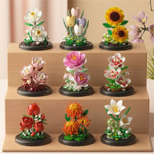 Load image into Gallery viewer, Eternal Flower Bouquet Bonsai Potted Plant Micro Building Blocks Model Home Decoration Puzzle Toys Kids Birthday Christmas Gifts