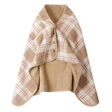 Load image into Gallery viewer, Double-Layer Tartan Plaid Blanket Scarf – Warm Winter Shawl for Women