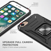 Load image into Gallery viewer, Magnetic Metal Ring Stand Holder Phone Case Cover For iPhone 11 12 13 14 Pro Max Xs XR X 8 7 6 6s Plus Rotating Ring Kickstand Fit Magnetic Car Mount Heavy Duty Dual Layer Shockproof Phone Case