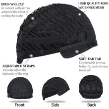 Load image into Gallery viewer, Short Curly Wigs for Black Women Natural Looking Wavy Short Black Wigs with Bangs Side Part Synthetic Hair Fashion Wigs