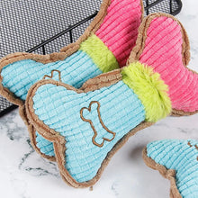 Load image into Gallery viewer, Dog Squeaky Toy - Plush Bone Chew Toy for Small & Medium Puppies