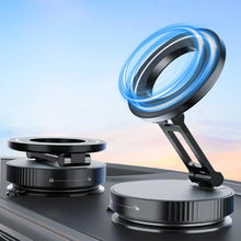 Load image into Gallery viewer, 360° Foldable Vacuum Magnetic Phone Holder, Magnetic Car Phone Mount, Hands-Free Suction Cup Phone Holder for Smooth Surface
