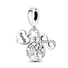 Load image into Gallery viewer, 925 Sterling Silver Pink Butterfly & Luminous Firefly Charm – Dangle Bead for Bracelet or Necklace | Elegant DIY Jewelry Gift for Women
