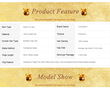 Load image into Gallery viewer, Short Wig For Women Human Hair Wigs Pixie Cut Wig Real Human Hair Machine Made Pixie Wigs Short Layered Haircut Straight Wigs