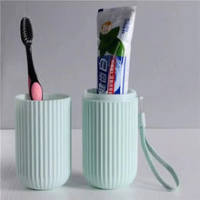 Load image into Gallery viewer, Portable Toothbrush & Toothpaste Holder β Travel Storage Organizer