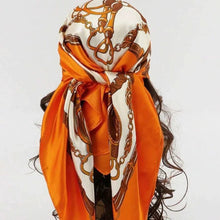 Load image into Gallery viewer, Satin Square Scarf β Elegant 2025 Print Hijab, Shawl & Hair Wrap